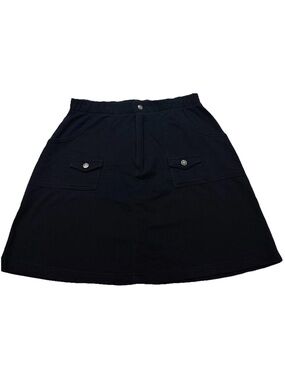 Vintage JouJou Black Knit Mini Skirt High Waist Cargo Pocket Y2K Goth Plus 1X